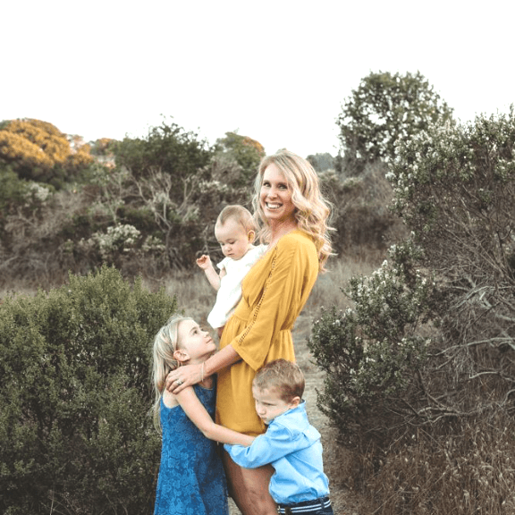 Ring Mountain Marin County family photographer with kids and newborn with golden tones