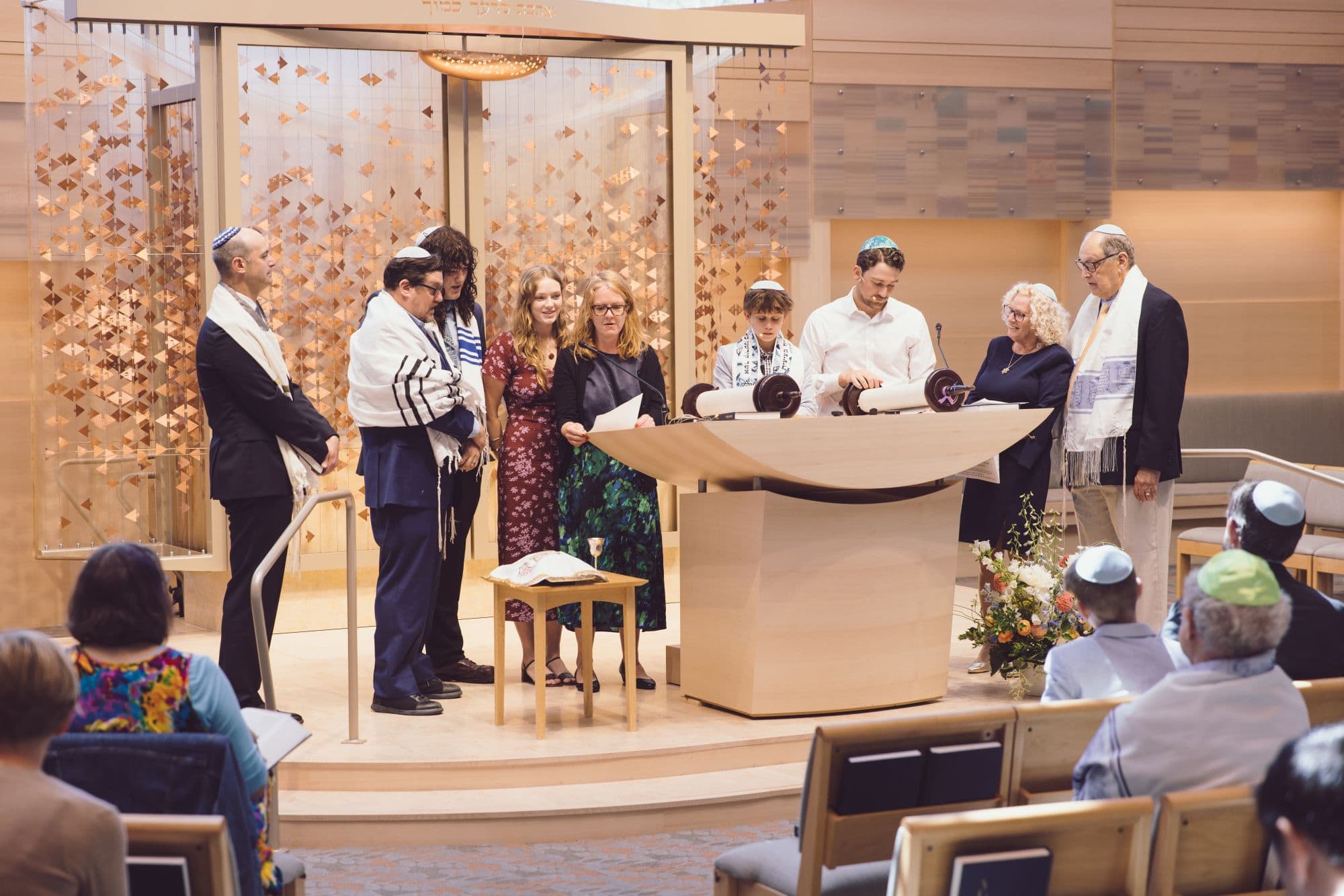 San Francisco Bar Mitzvah photographer creates elegant formal portrait during ceremony
