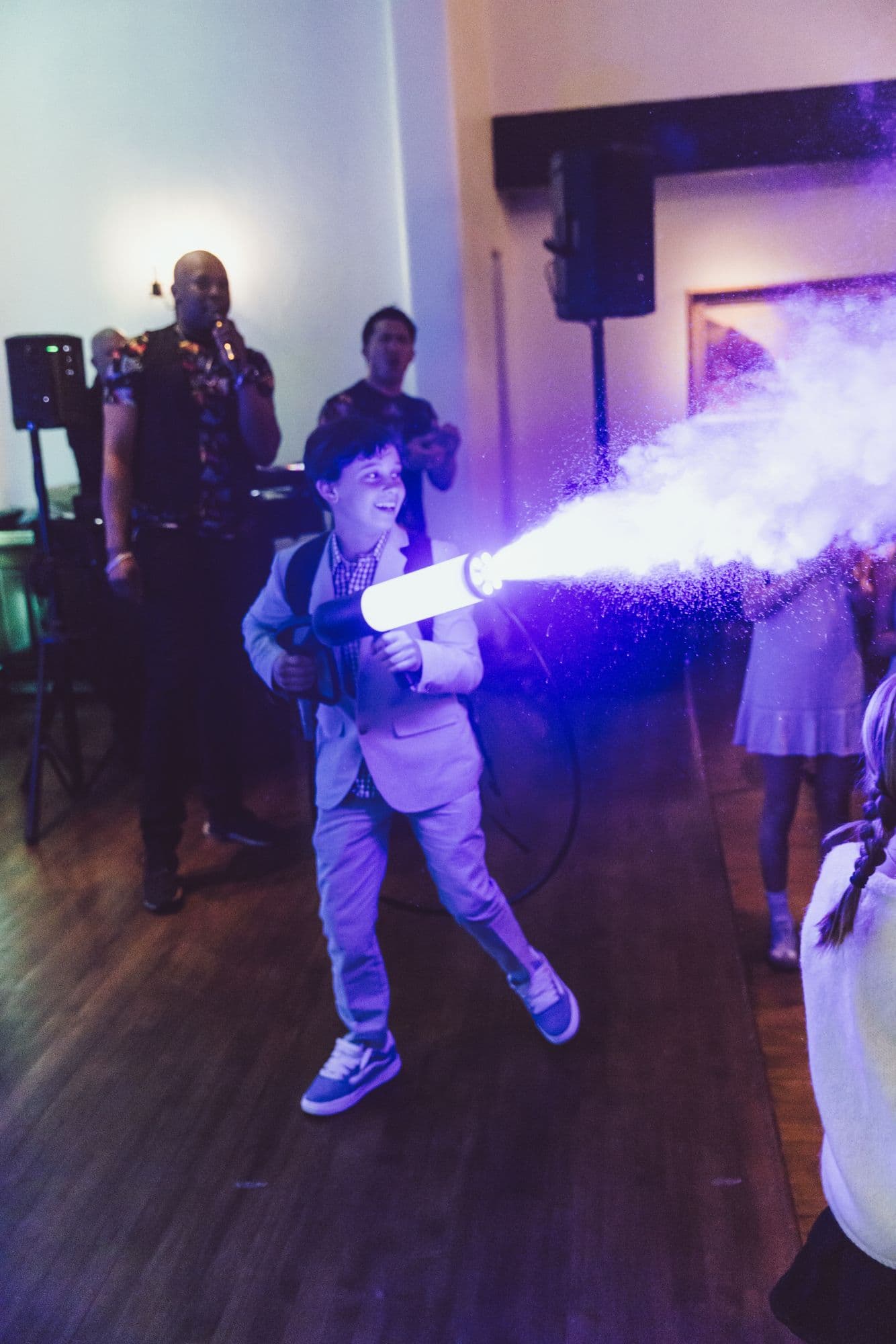 San Francisco Bar Mitzvah photographer captures exciting party celebration with special effects